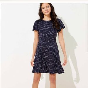 Loft Tie Back Flare Dress